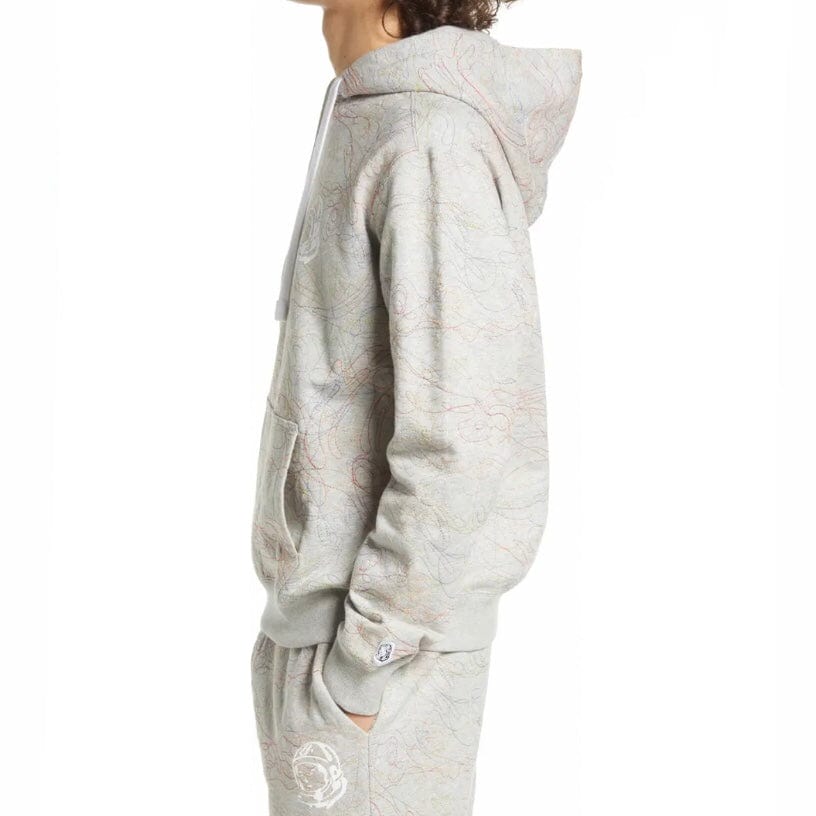 Billionaire Boys Club BB Scribble Hoodie (Heather Grey) 821-2300