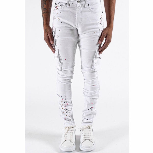 Serenede Universe Laws Cargo Jeans (White) UNIL-WH