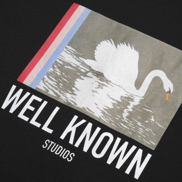 Well Known The Stripe Swan Tee (Black) 111-9201