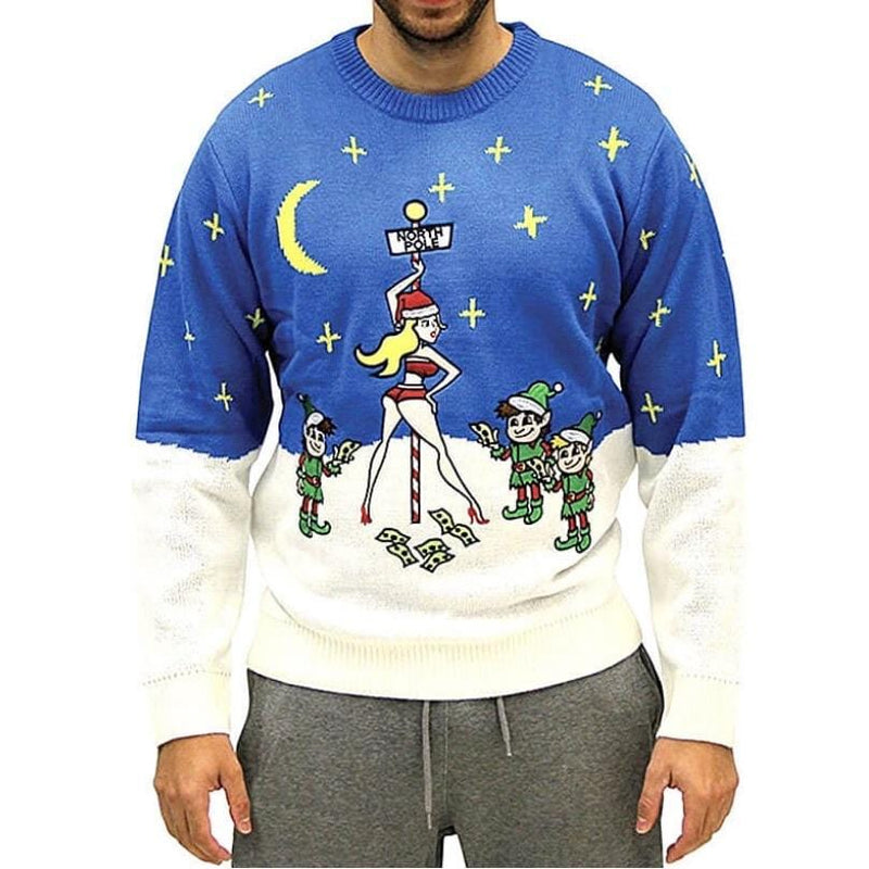 Christmas Sweater North Pole Blue