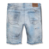 Kids Jordan Sparta Striped Denim Shorts (University Blue) J3168SK