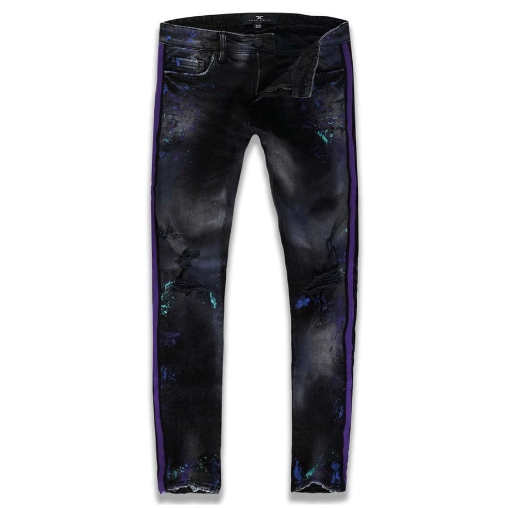 Jordan Craig Sean Talladega Striped Denim Jeans (Dark Raven) JM3403