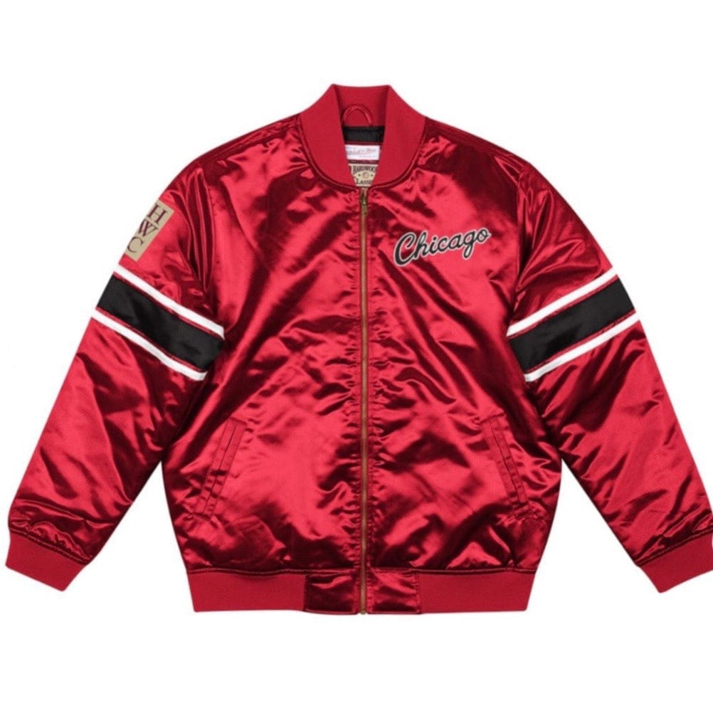 Mitchell & Ness Chicago Bulls Heavyweight Satin Jacket (Red)