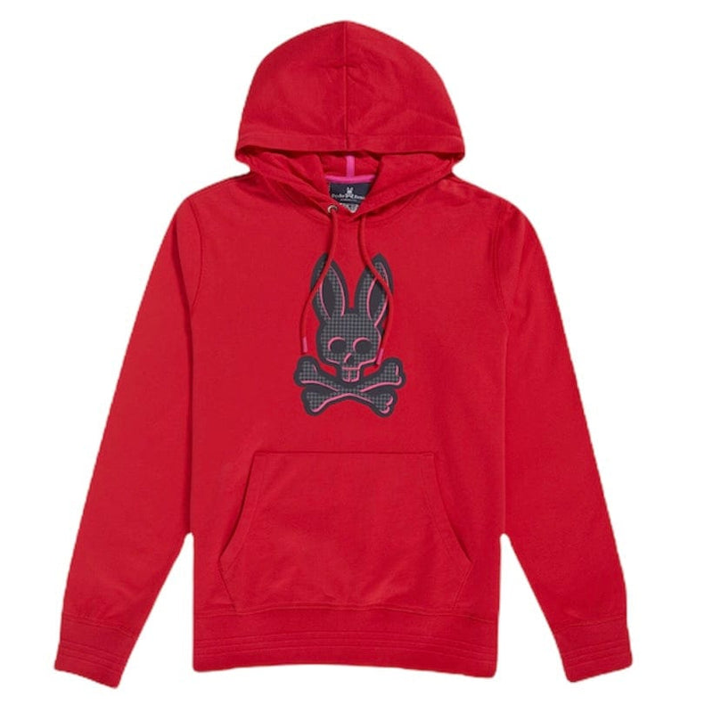 Psycho Bunny Drake Popover Hoodie (Intense Red) B6H630R1FT