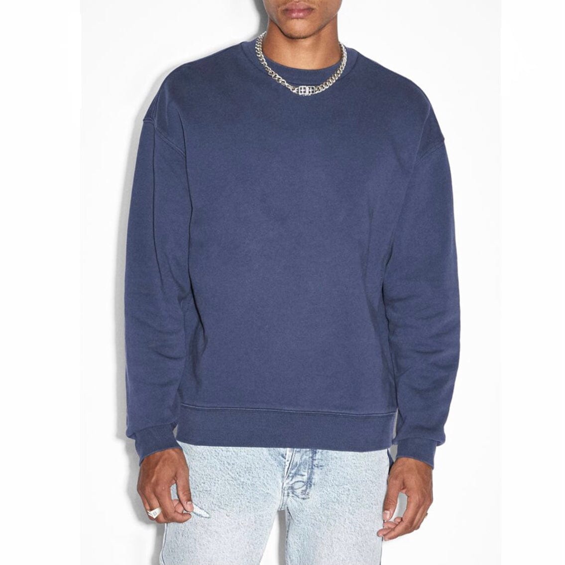 Ksubi 4 X 4 Biggie Crewneck (Midnight Blue) MSP23FL008