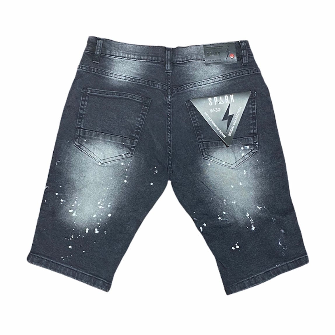 Spark Ripped Biker Shorts (Black Sand) 11045A