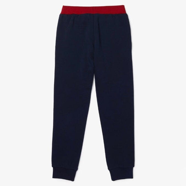 Lacoste Boys' Colored Waistband Fleece Jogging Pants Navy Blue XJ754251166