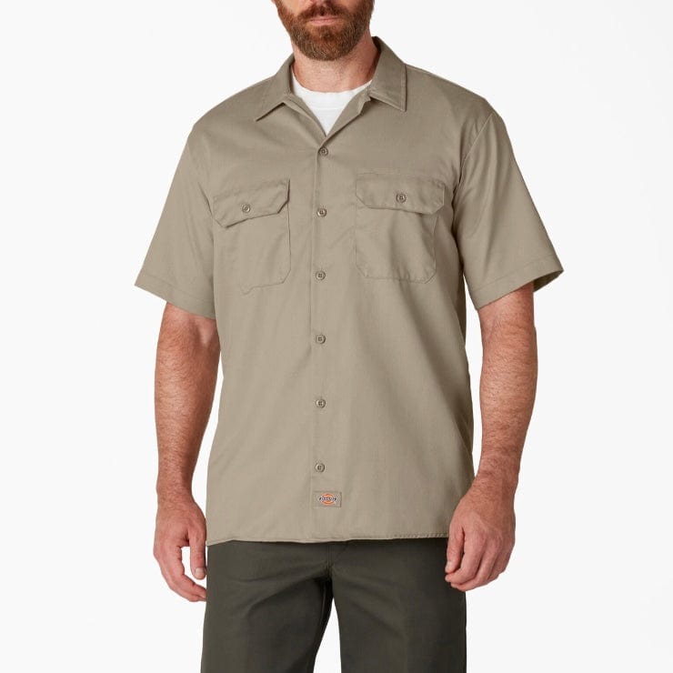 Dickies Short Sleeve Twill Work Shirt (Desert Khaki) 1574DS – City Man USA