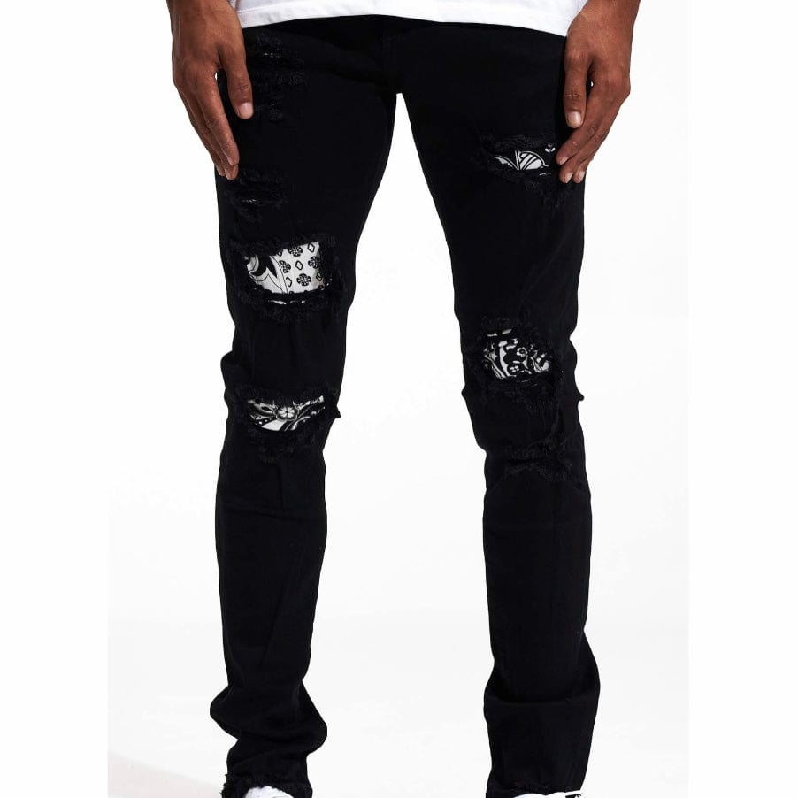 Crysp Leo Denim Jean (Black Paisley) CRYSPF221-110