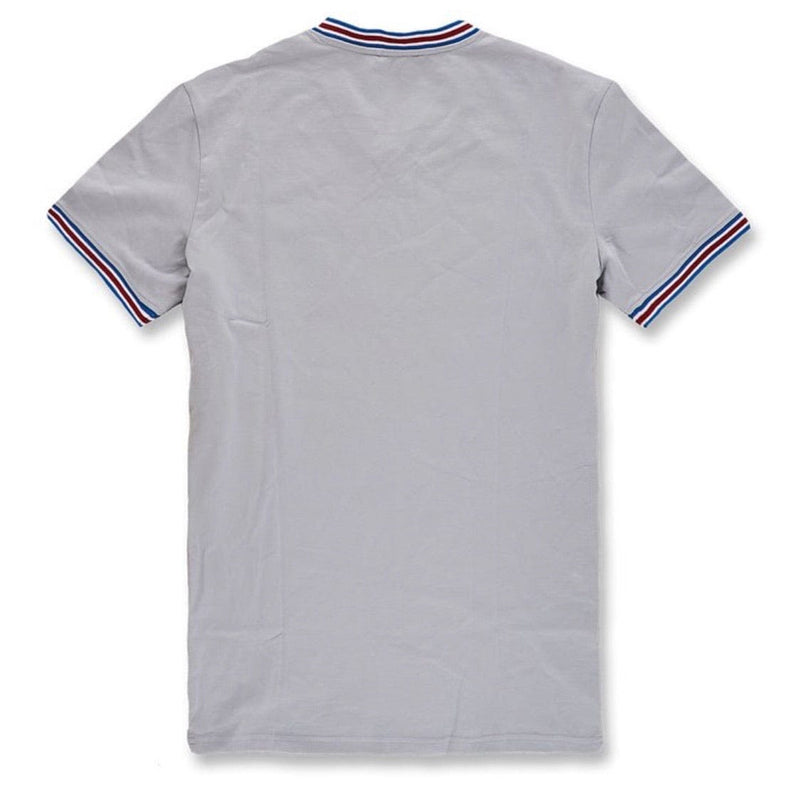 Jordan Craig Delray Premium V Neck T Shirt (Lt Grey) - 8989V