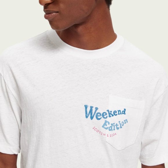 Scotch & Soda Weekend Edition Pocketed Tee (White) 172305