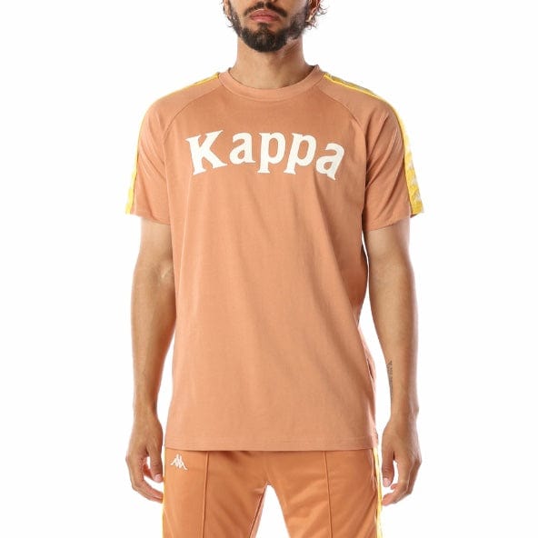 Kappa 222 Banda Balima T Shirt (Brown/Yellow) 304NQ00