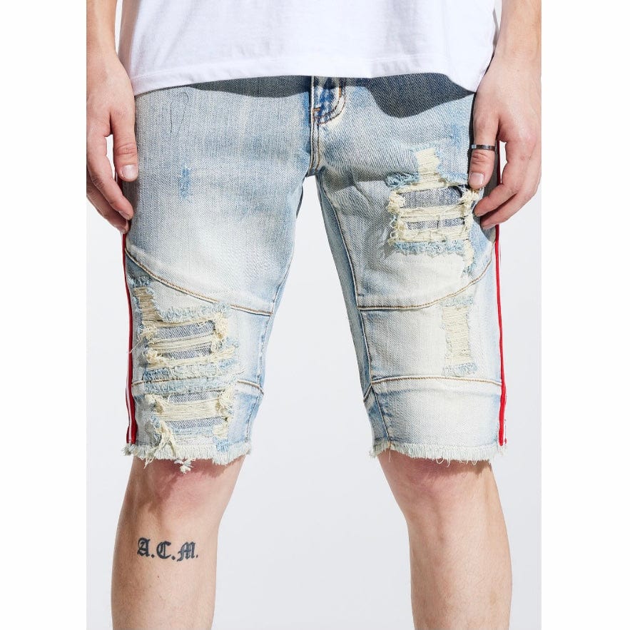 Crysp Line Stripe Shorts (Light Blue) CRYSPSP221-132