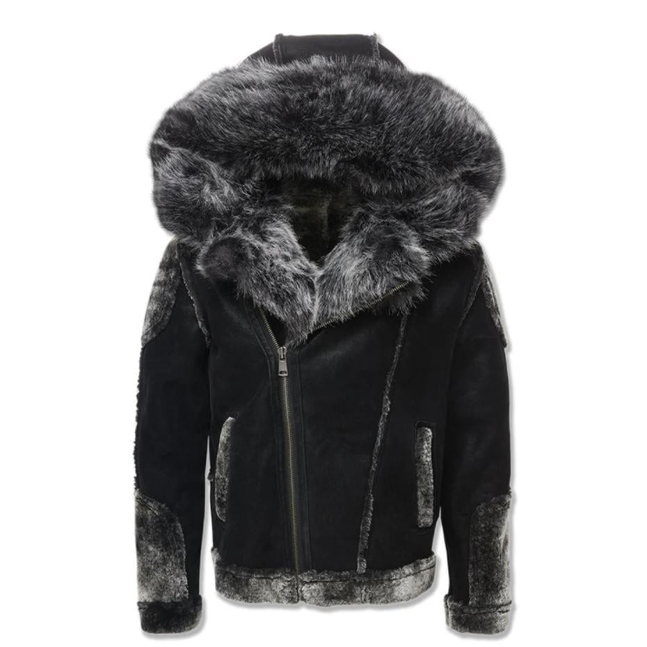 Boys Jordan Craig El Jefe Shearling Moto Jacket (Black) 91536B