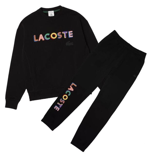 Lacoste Unisex Live Loose Fit Embroidered Fleece Set (Black)