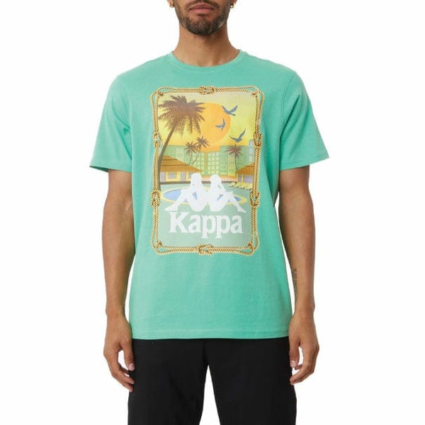 Kappa Authentic Cattawood T Shirt (Green) 38154UW