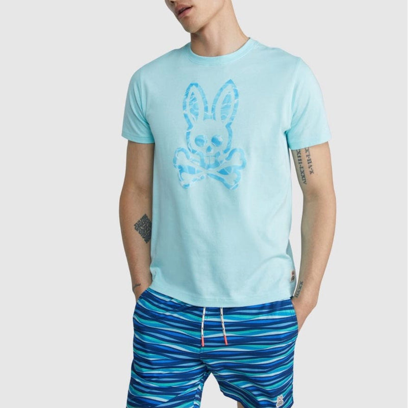 Psycho Bunny Hockham Graphic Tee (Seascape) B6U262P1PC