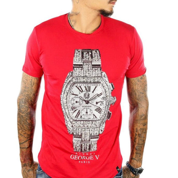 George V Iced Watch Tee (Red) GV-2055