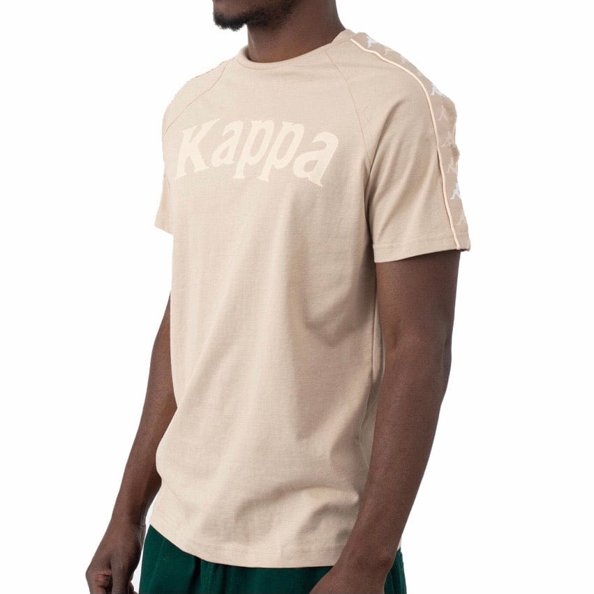 Kappa 222 Banda Deto T Shirt (Beige Sand/White)