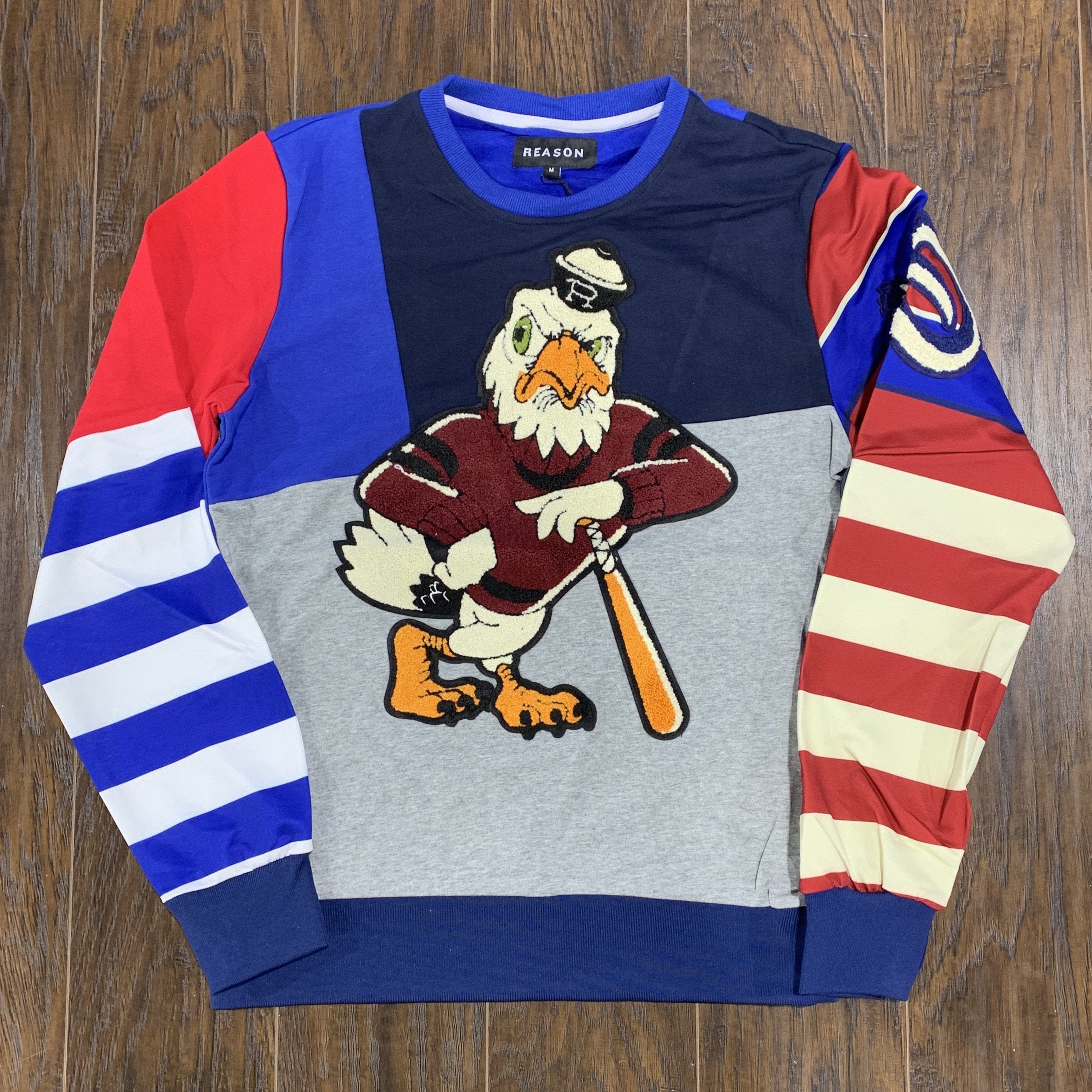 REASON CREWNECK ROSE EAGLE BLUE