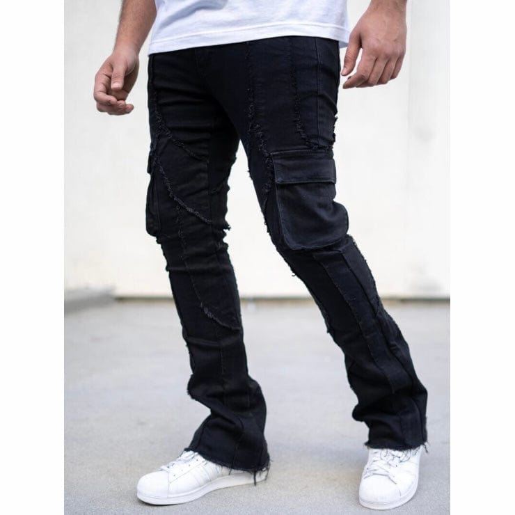 Damati Oliver Stacked Cargo Premium Denim (Black) DMT-995