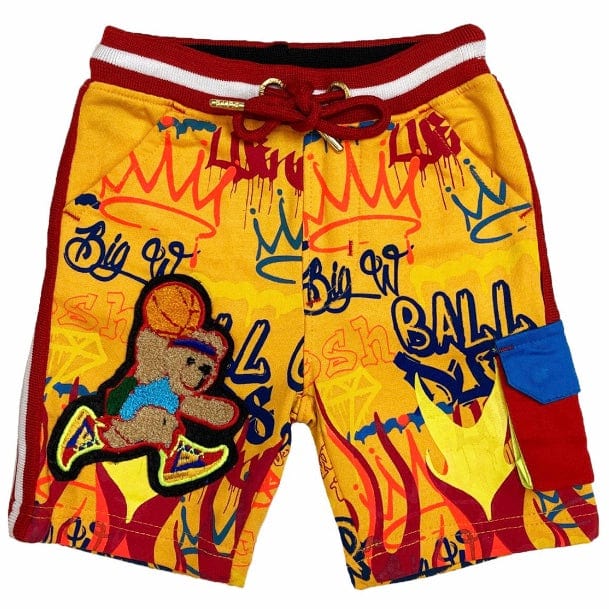 Elite Premium Denim Fuego Kids Premium Knit Shorts (Orange/Multi) 511-JR
