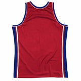 Mitchell & Ness Big Face 2.0 Detroit Pistons Jersey (Red/Royal)