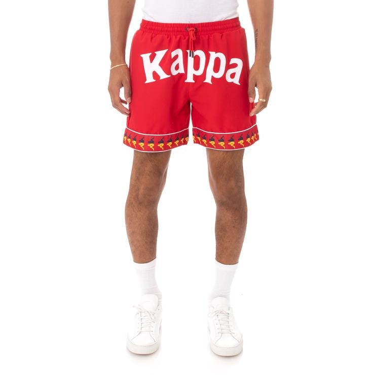 Kappa 222 Banda Calabash Swim Shorts (Red/Yellow-Blue/White) 38181HW