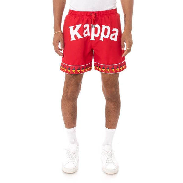 Kappa 222 Banda Calabash Swim Shorts (Red/Yellow-Blue/White) 38181HW
