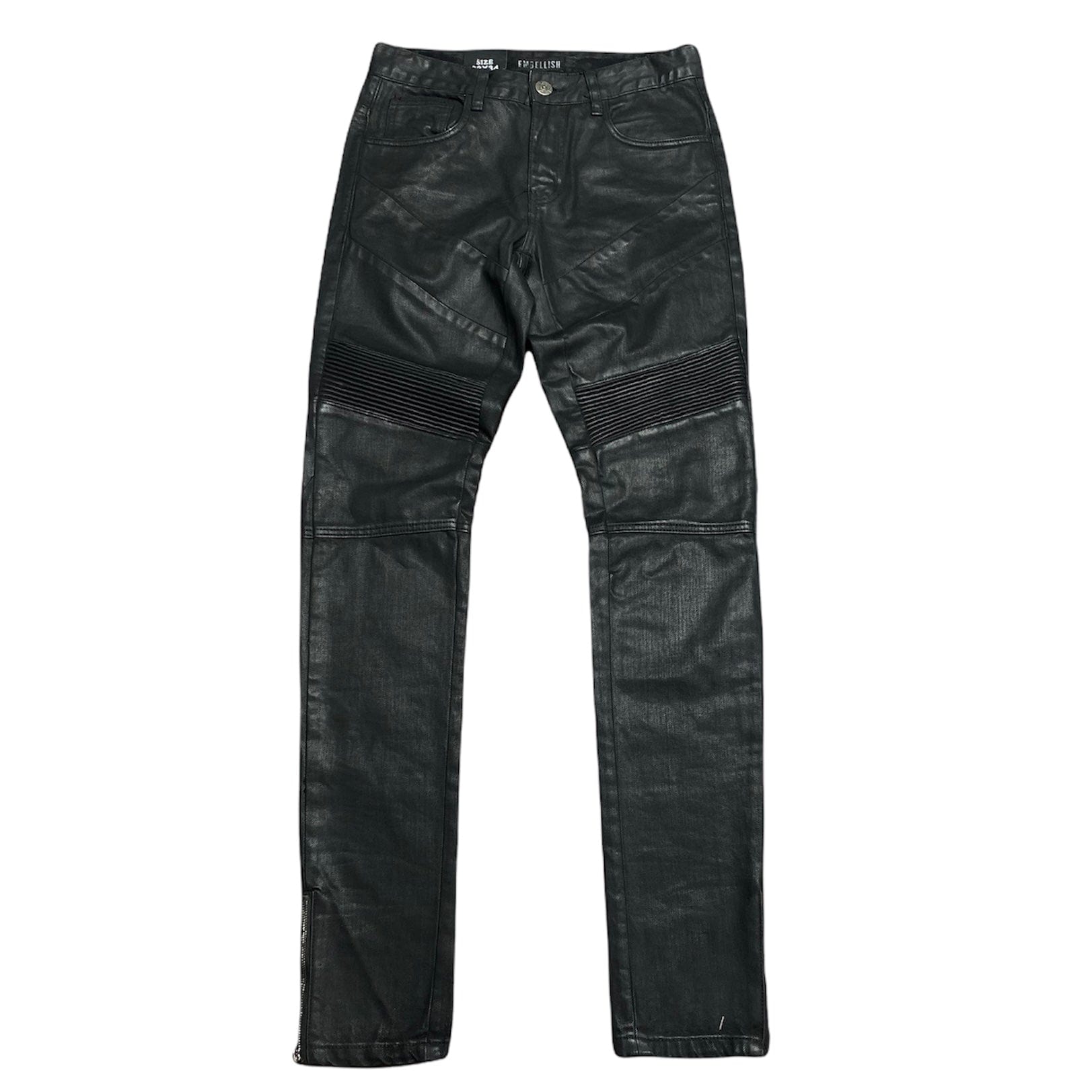 Embellish No Distress Biker Jean (Black) - EMBF25