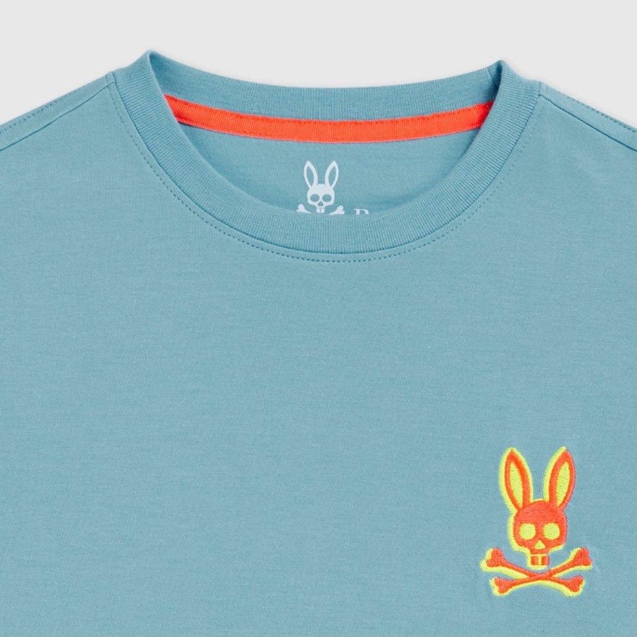 Kids Psycho Bunny Bennett Short Sleeve Tee (Glacial Blue) B0U417R1PC