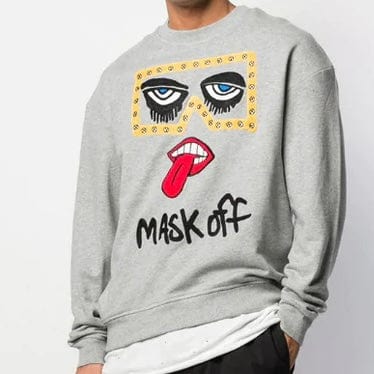 Haculla Mask Off Crewneck (Heather Grey) - HA08AI-K42