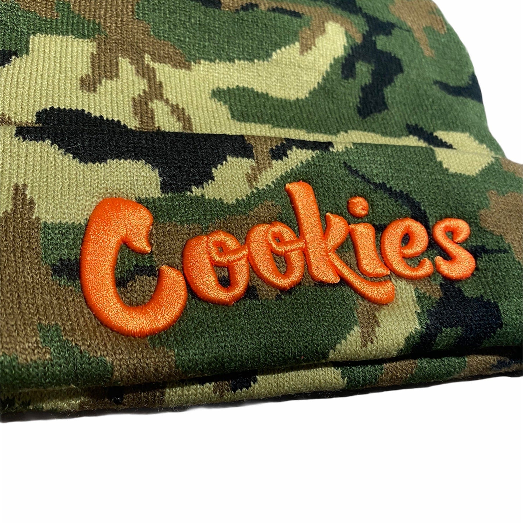 Cookies Knit Beanie Original Mint (Forest Camo/Orange)