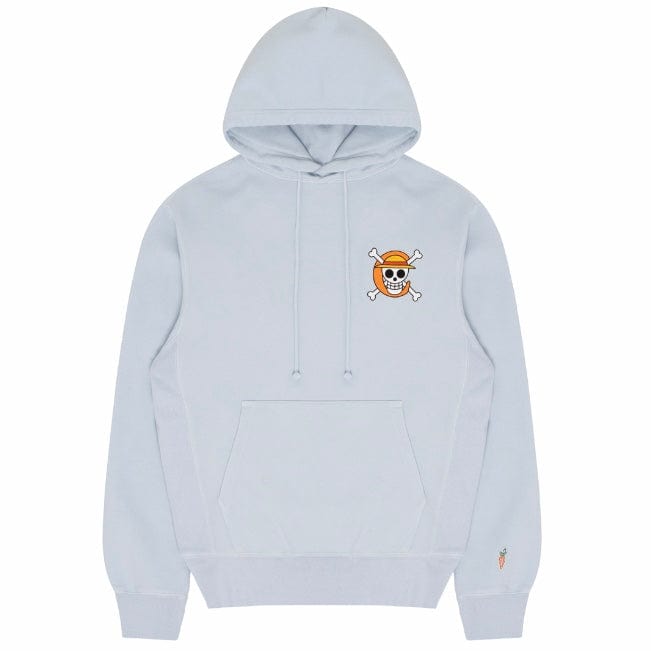 Carrots X One Piece Skull Hooded Sweatshirt (Baby Blue)