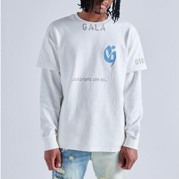 Gala Original Ego Must Die Thermal LS Tee (White/White) G-SPR-23-026