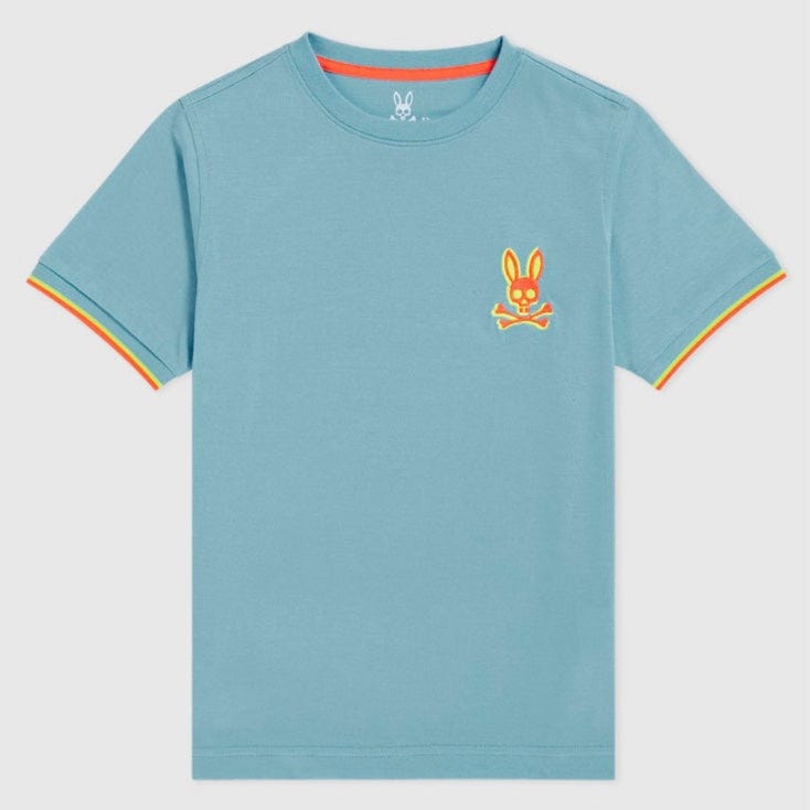 Kids Psycho Bunny Bennett Short Sleeve Tee (Glacial Blue) B0U417R1PC