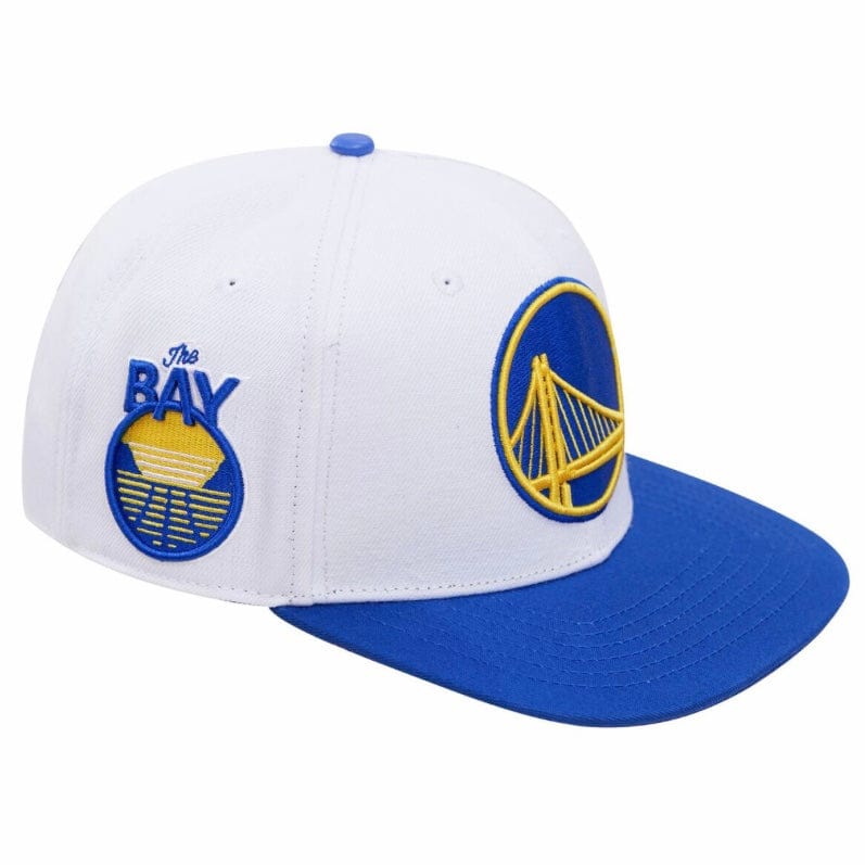 Pro Standard Golden State Warriors Logo Snapback Hat (White)