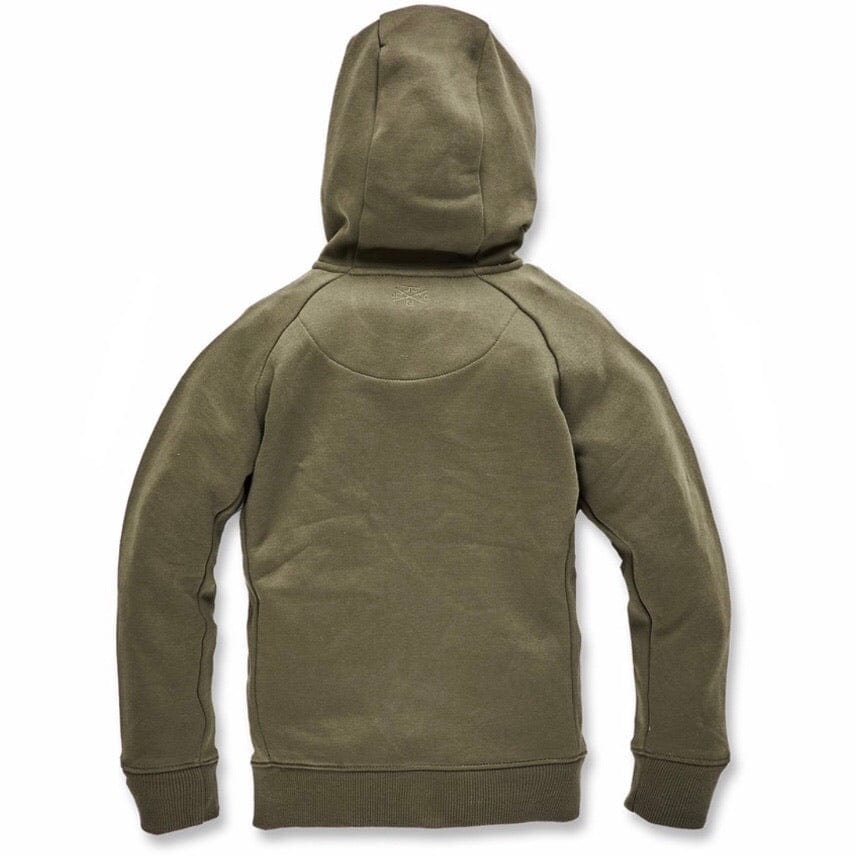 Kids Jordan Uptown Zip Up Hoodie (Olive) 8521HB