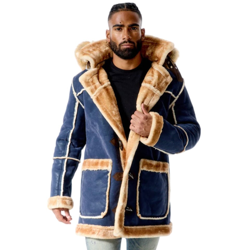 Jordan Craig Denali Shearling Jacket (Navy)