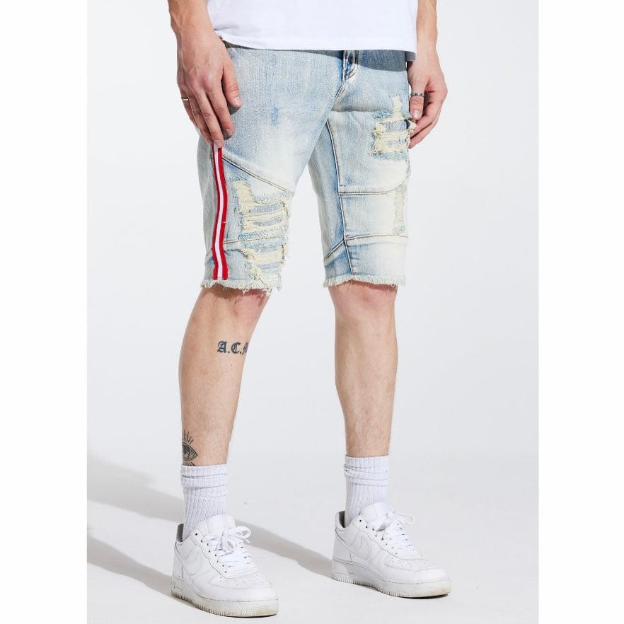 Crysp Line Stripe Shorts (Light Blue) CRYSPSP221-132