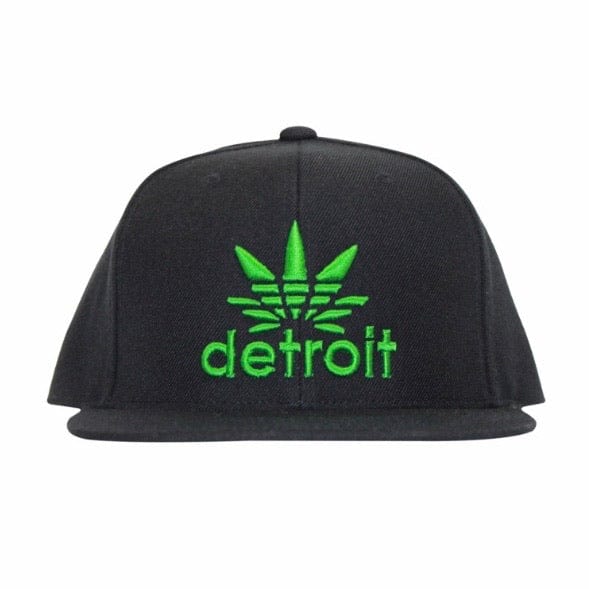Ink Detroit Cannabis Snap Back Hat (Black/Green)