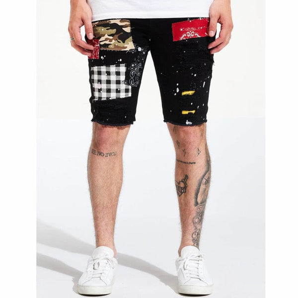 Embellish Patch Shorts (Black Patch) EMBSP222-134