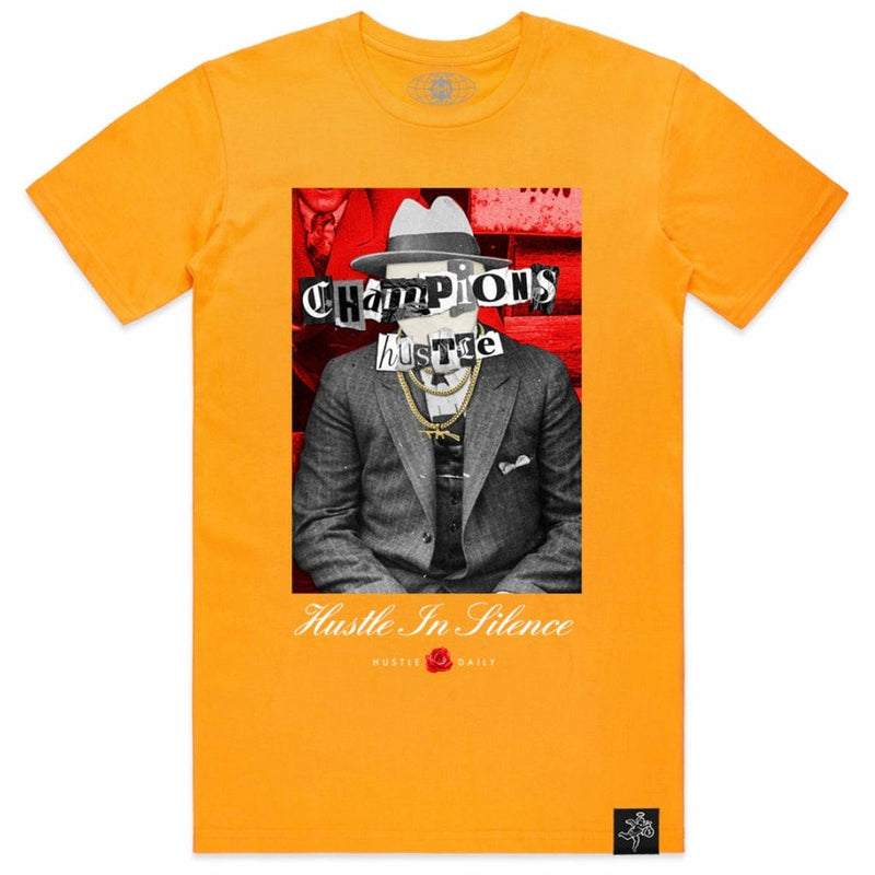 Hasta Muerte Hustle Daily Silent Hustle Capone T Shirt (Orange)