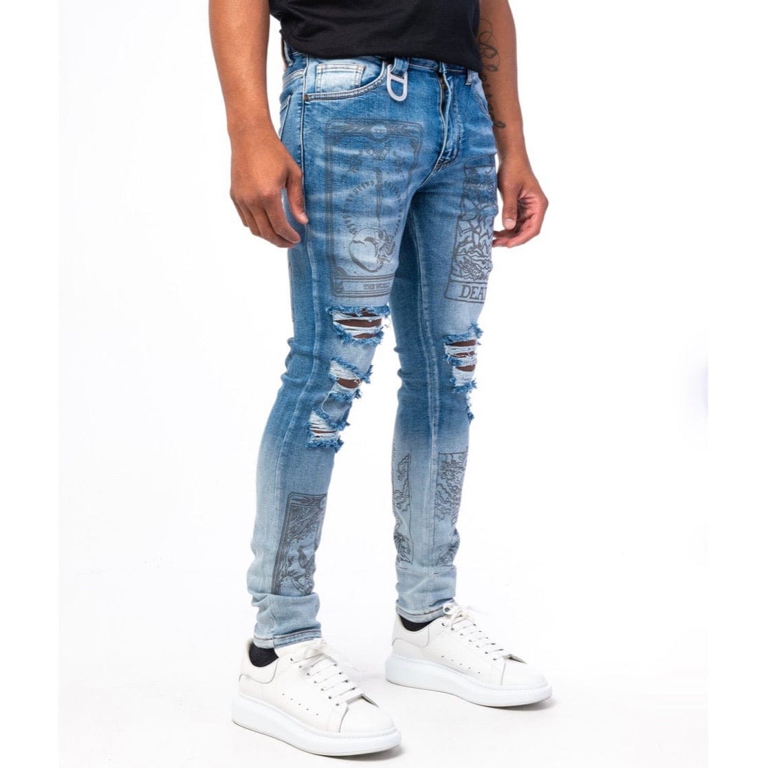 Gala Prophetic Printed Denim (Blue) - G6-20