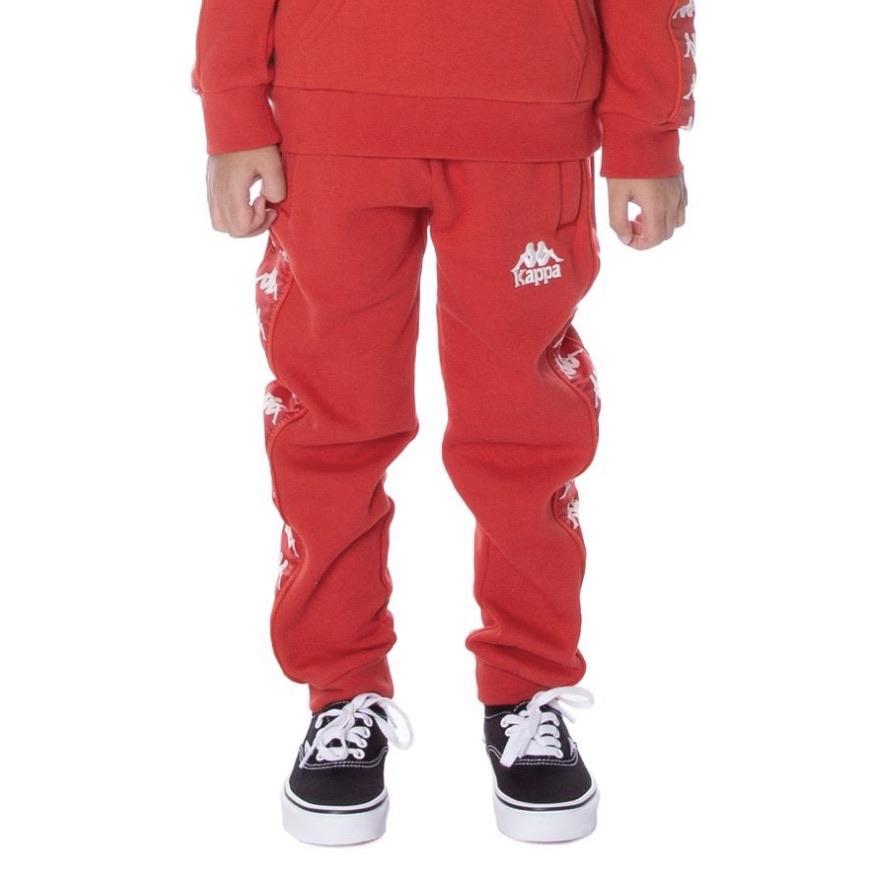 Kids Kappa Banda Alanz Sweatpants Red/White