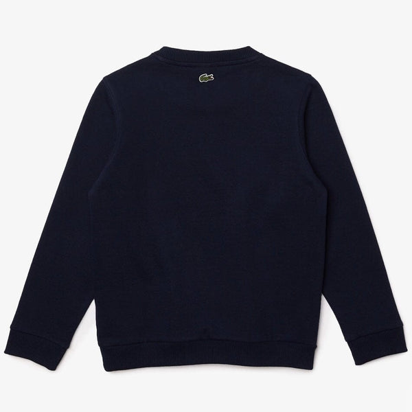 Lacoste Boys’ Crocodile Print Fleece Sweatshirt Navy Blue SJ682851QRN
