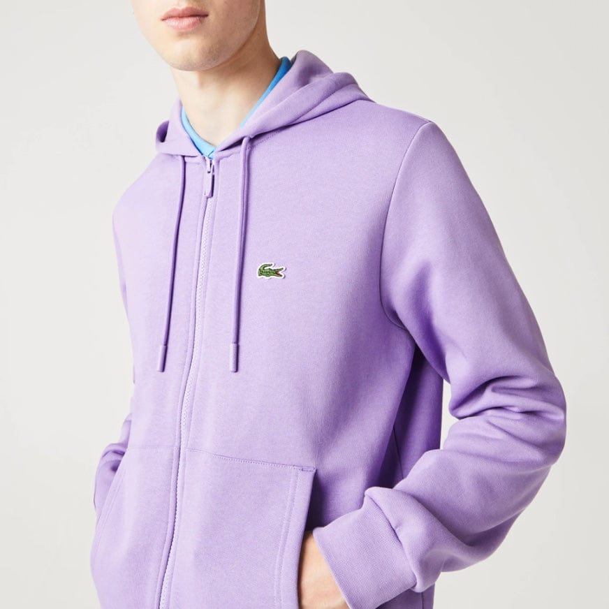 Lacoste Kangaroo Pocket Color-Blocked Hoodie (Purple) SH9626-51