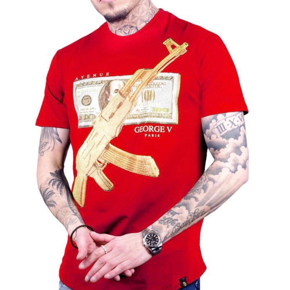 George V Crystal AK T-Shirt (Red/Gold) GV-2017