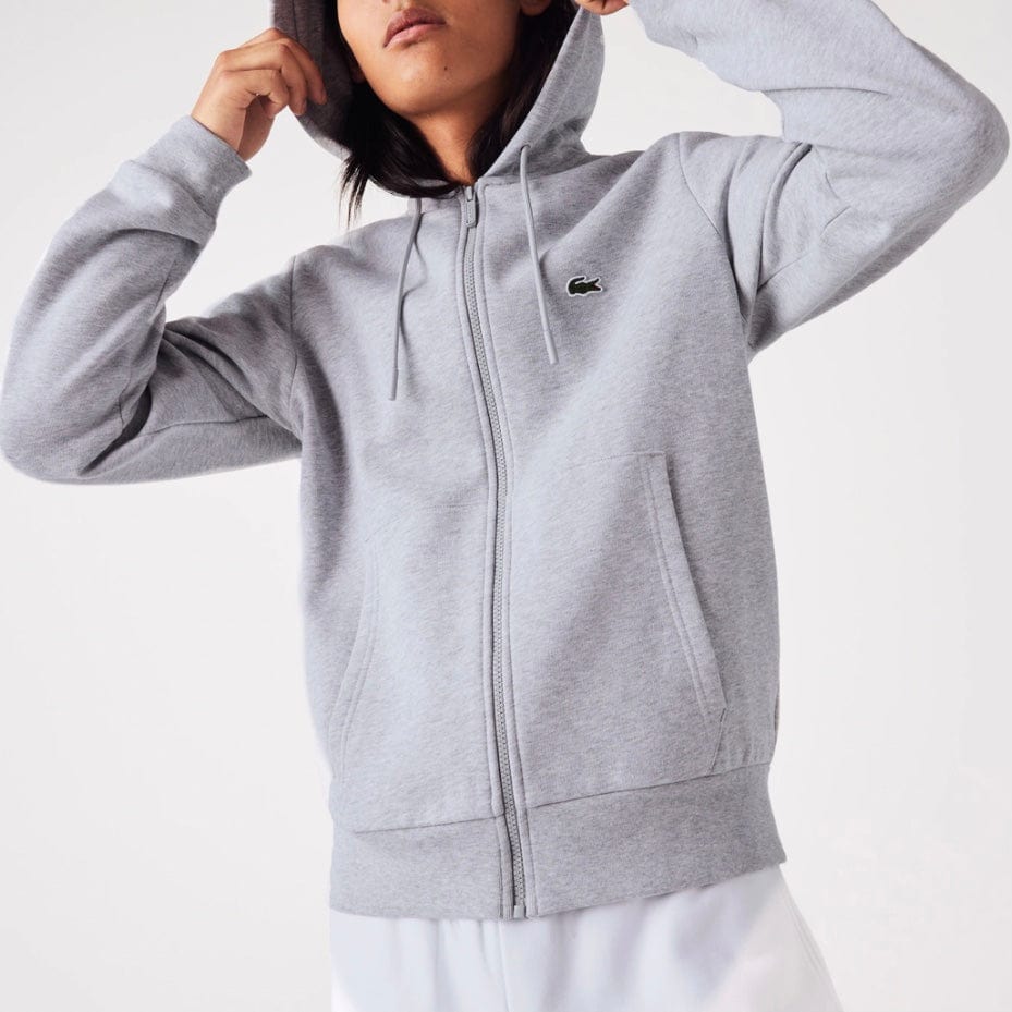 Lacoste Kangaroo Pocket Color-Blocked Hoodie (Grey Chine) SH9626-51