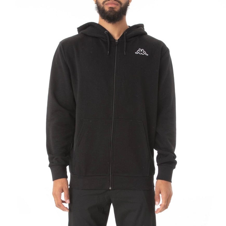 Kappa Logo Fleece Jackok Full Zip Jacket (Black)